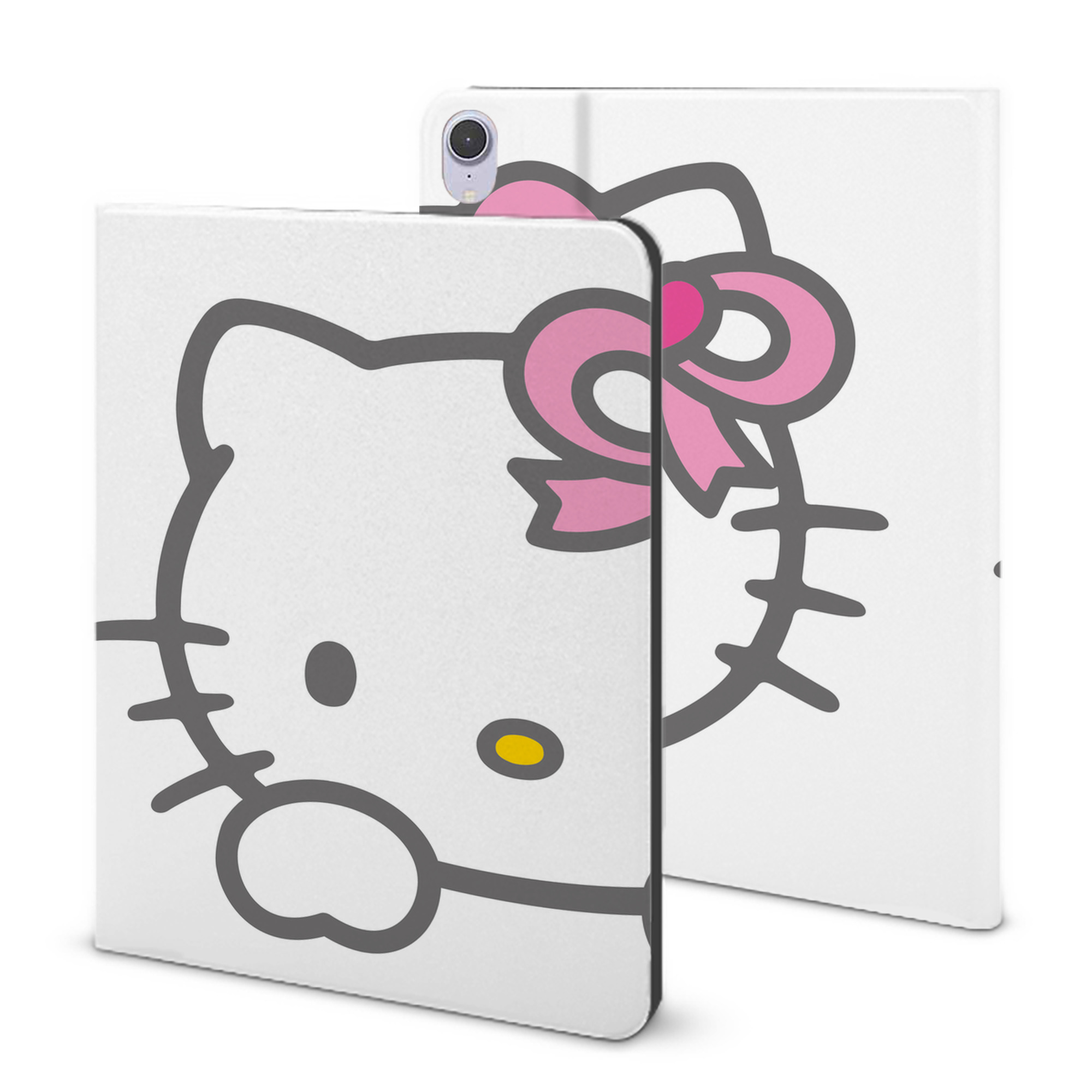 （画像用） Hello Kitty ハローキティ IPad ケース ブック型 PUレザー TPU 耐衝撃 軽量 薄型 ペン収納なし 全面保護 IPad 各モデル対応